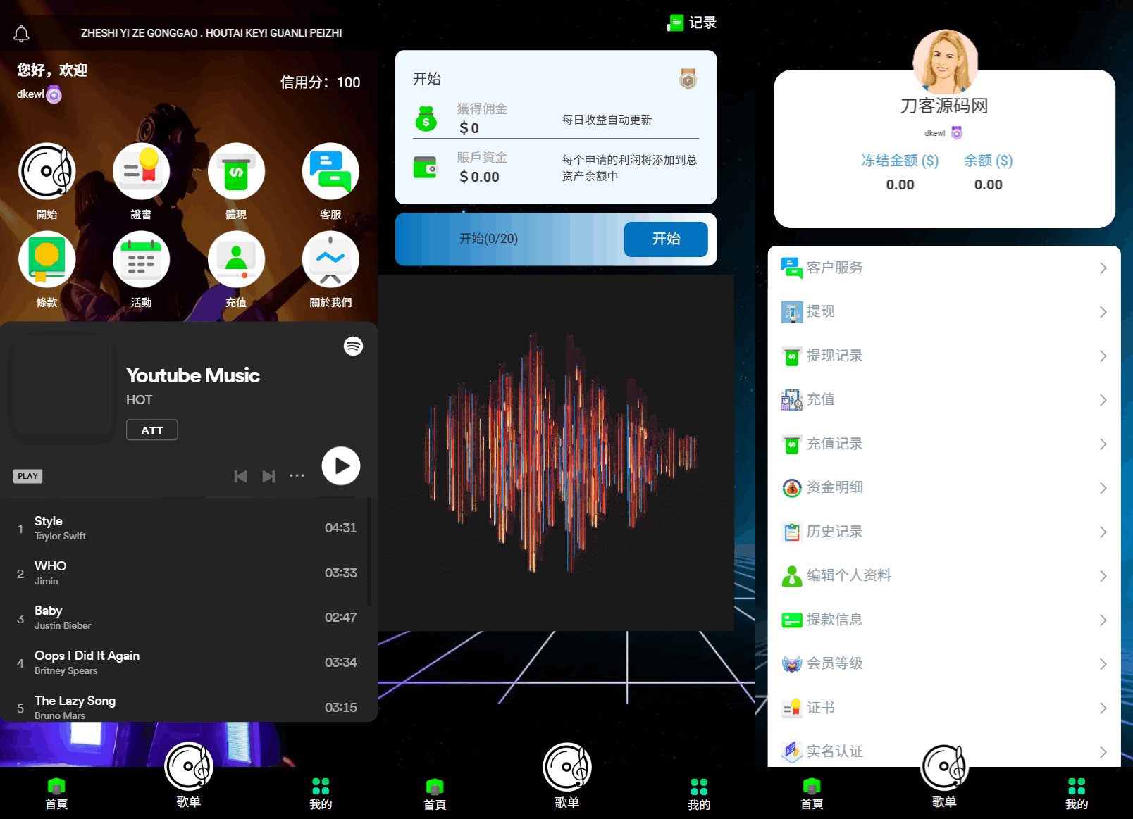 海外多语言音乐刷单抢单源码/连单卡单/叠加组规则/打针/前端html/后端PHP-白一资源汇