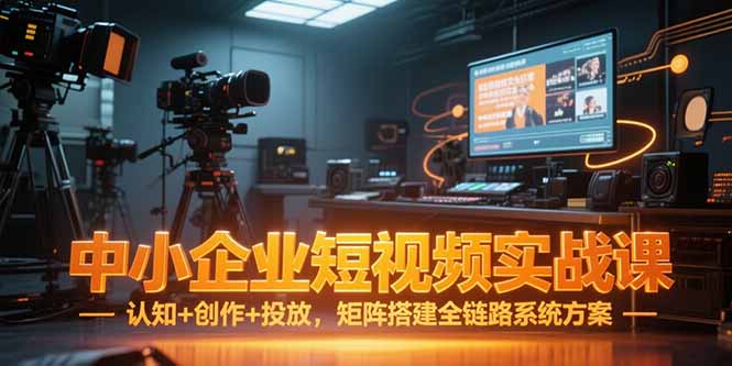 中小企业短视频实战课，认知+创作+投放，矩阵搭建全链路系统方案-白一资源汇