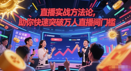 直播实战方法论，助你快速突破万人直播间门槛-白一资源汇