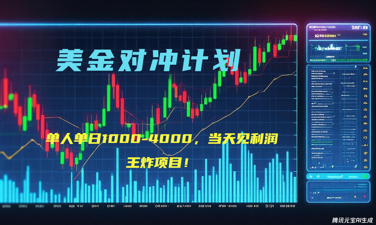 2025年最暴力项目“美金先登计划”最新最强对冲战法，每日实际收益1K-4K-白一资源汇
