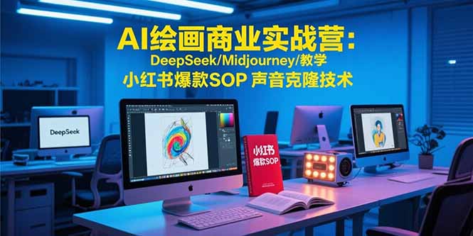 AI绘画商业实战营：DeepSeek/Midjourney/教学 小红书爆款SOP 声音克隆技术-白一资源汇