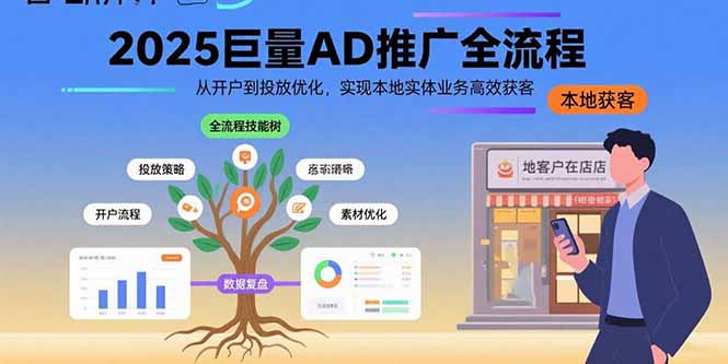 2025巨量AD推广全流程，从开户到投放优化，实现本地实体业务高效获客-白一资源汇