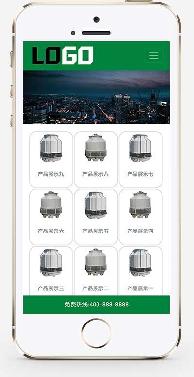 (自适应手机端)冷却塔pbootcms模板网站模板 制冷设备网站源码-白一资源汇