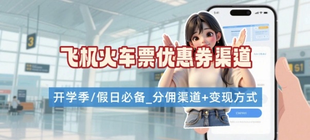 学生党必看！机票火车票优惠券申请渠道 + 项目打法，开学季节日速存-白一资源汇