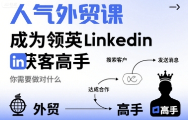 人气外贸课-成为领英Linkedin获客高手,你需要做对什么-白一资源汇