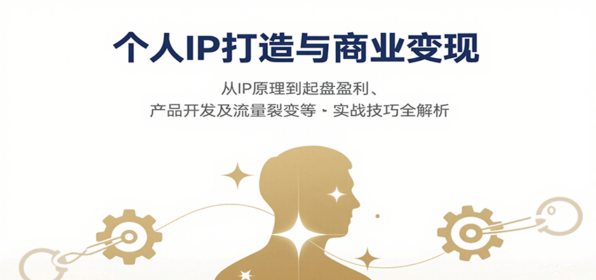 个人IP打造与商业变现，从IP原理到起盘盈利、产品开发及流量裂变等实战技巧全解析-白一资源汇