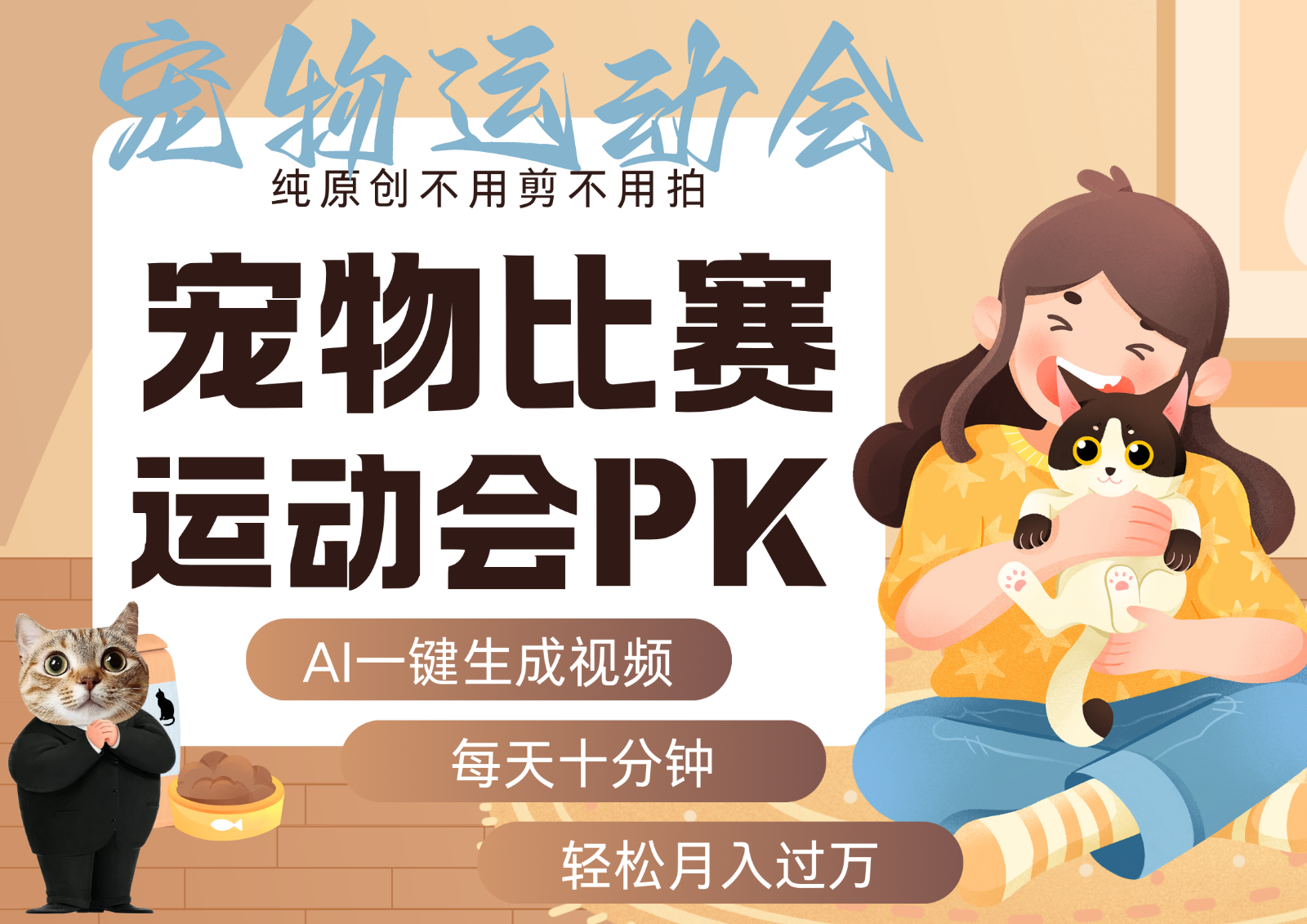 AI萌宠运动员跳水 射击 篮球 足球比赛 每天十分钟 附详细提示词文案库 代替做...-白一资源汇