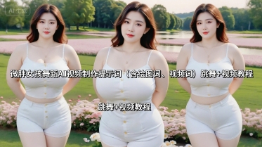 微胖女孩舞蹈AI视频制作提示词(含绘图词、视频词) 跳舞+视频教程-白一资源汇