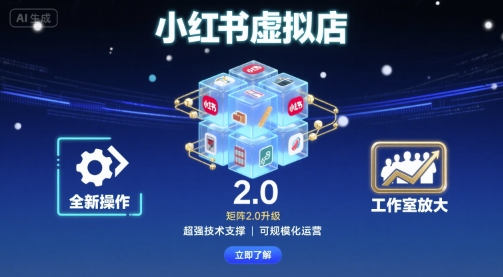 小红书虚拟店矩阵2.0，全新操作，超强技术，可工作室放大-白一资源汇