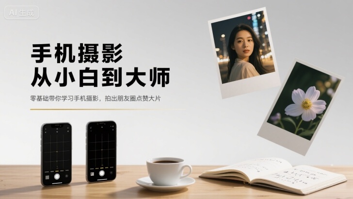 手机摄影从小白到大师，零基础带你学习手机摄影，拍出朋友圈点赞大片-白一资源汇